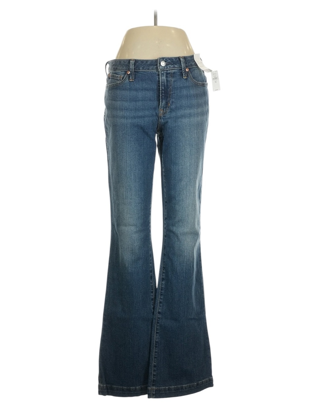 Gap Curvy Long & Lean Jeans Low Rise Size 10 TALL Light Wash Going Out NWT